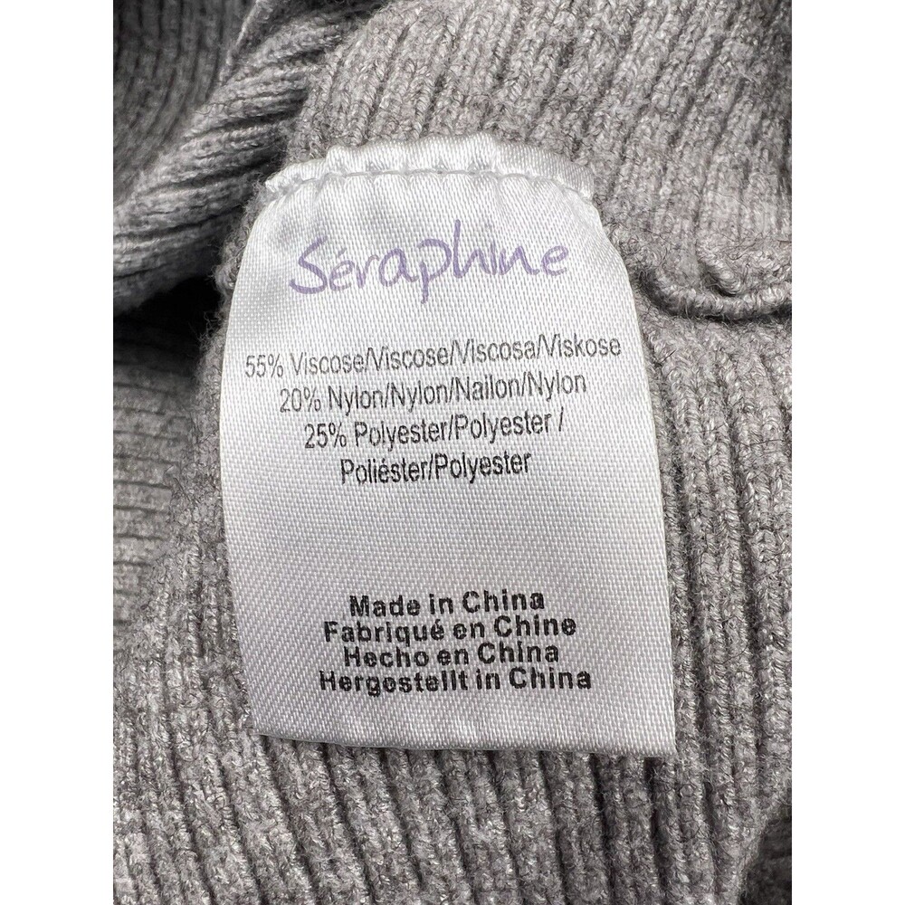 Seraphine Maternity Sweater Grey Knit Cowl Neck MED Soft‎ Cozy Warm Winter Chic - Picture 14 of 14